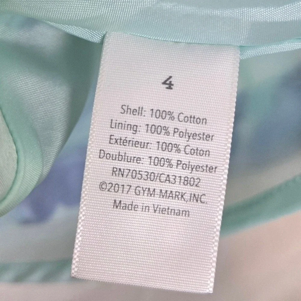 Gymboree Womens Blue Garden Floral‎ Cap Sleeve Fit & Flare Mom Dress 4 Cottage